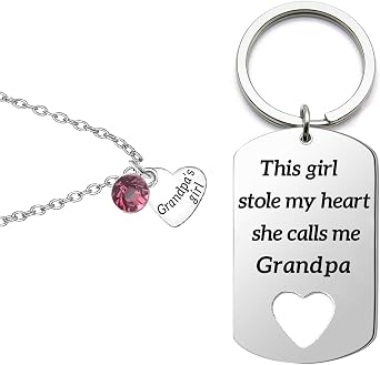Father Mommy Daughter Necklace These Girls Stole My Heart They Call Me Grandpa Grandma Keychain Family Christmas Gift