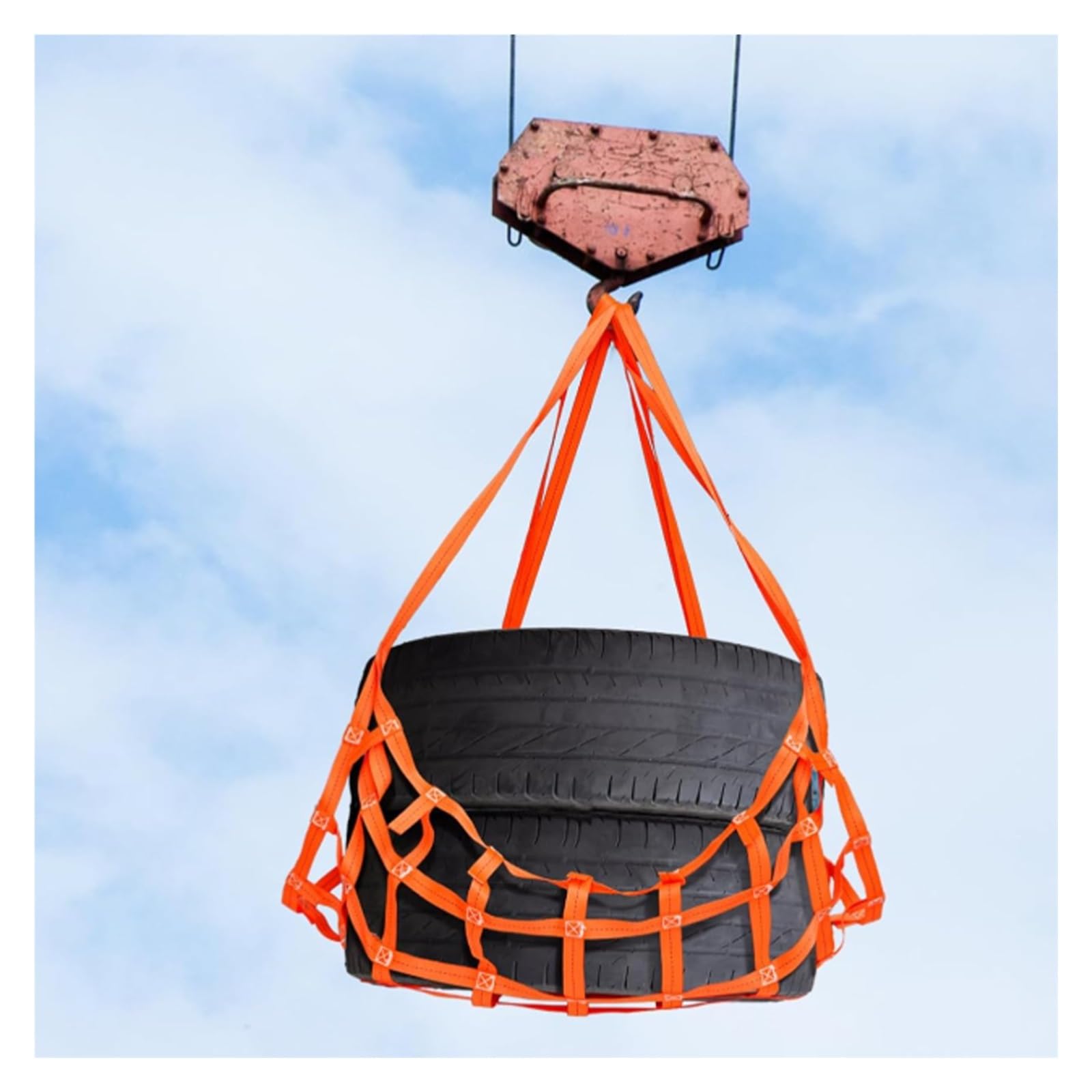 WQPMNYG Hoisting Lifting Nets,Heavy-Duty Canvas Lifting Pad Net Straps for Hoisting, Safety Cargo Net for Hitch Carrier & Climbing, High Load Capacity (20CM/7.9IN, 3x3m/9.8x9.8')