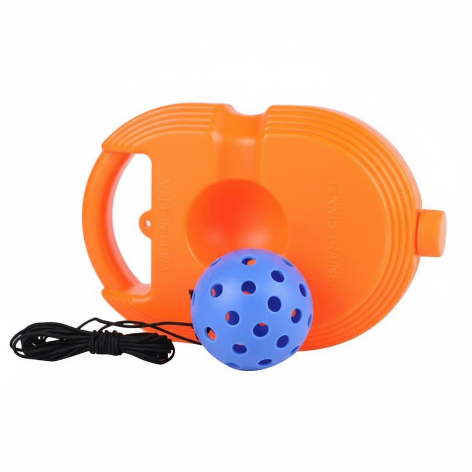 Pickleball Solo High Cord Pickleball with String Continuous Bouncing Return Training Base for Beginners, Kids, Home Use Light Blue Orange Base-image-49