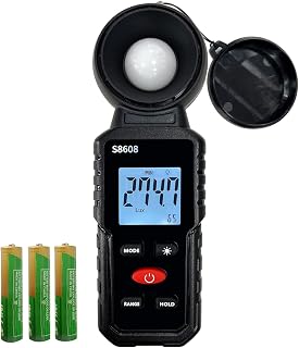 Metellme S8608 Digital Light Meter: 20-200,000 Lux Illuminance Meter for Photography, Plant Grow Lights & LED Brightness Testing