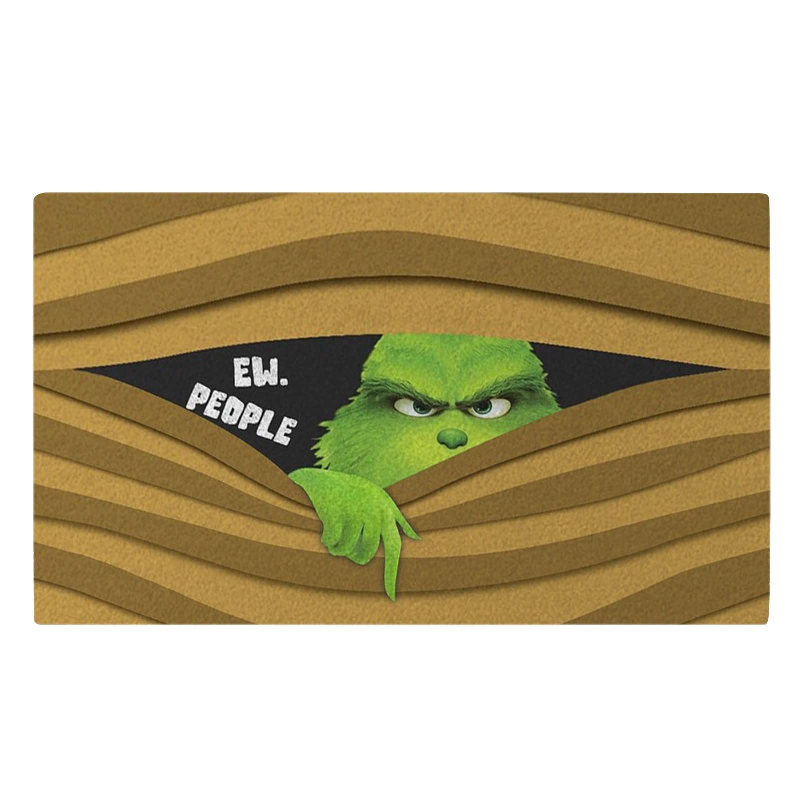 PAHAYU Christmas Welcome Mat Gifts - Grinchmas Door Mat,Christmas Rug 𝑮𝒓𝒊𝒏𝒄𝒉𝒔 Rugs,Christmas Mats for Front Door,Kitchen Rugs and Mats Christmas Decorations (Green-Z)