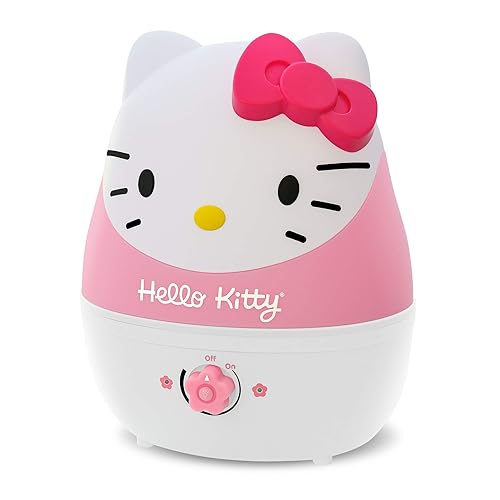 Crane Adorables Ultrasonic Humidifiers for Bedroom and Baby Nursery, 1 Gallon Cool Mist Air Humidifier for Large Room or Kid's Room, Humidifier Filters Optional, Hello Kitty - Hello Kitty - 1 Gallon