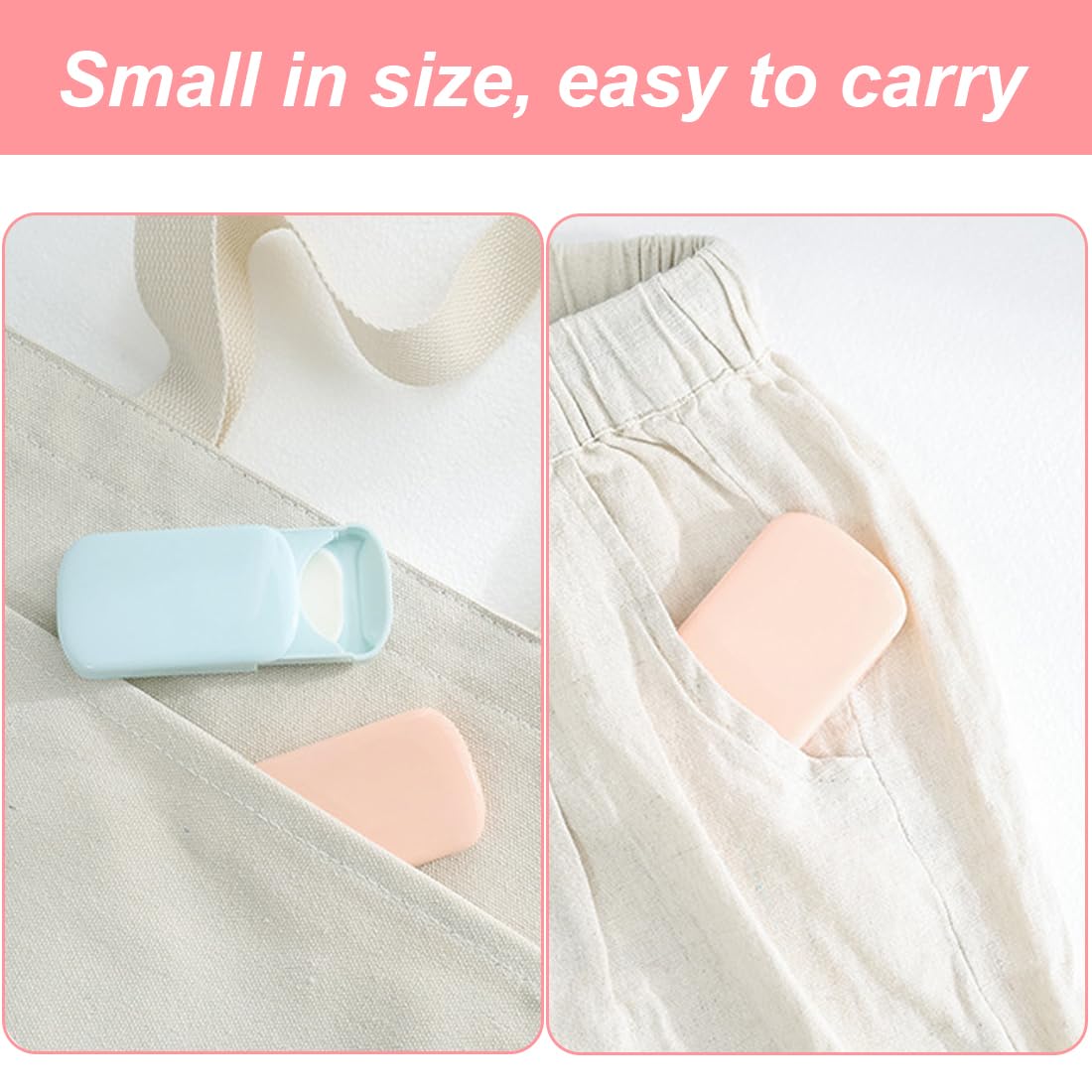 JEYORZY Lot de 3 boîtes (60 pièces) feuilles de savon de voyage portables en flocons de savon, Flocons de papier savon pour les voyages, Mini savon en papier avec boîte, pour accessoires de camping