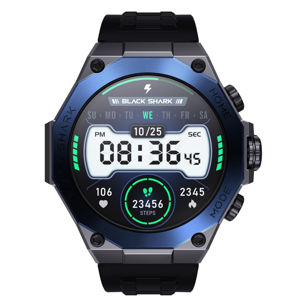 Watch S1 Pro Smart Watch With 1.43-inch AMOLED Display,15 Days Battery Life, 100+ Sports Modes, Gaming Health Monitoring, IP68 Water Resistance, Fully Washable Smartwatch - Blue