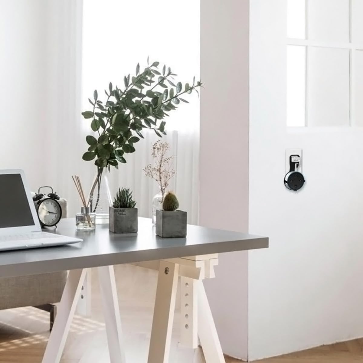 UKCOCO 3piezas Soporte De Pared Para Altavoz Dot Base Acrílica Antideslizante Estabilidad Montaje Seguro Para Negro