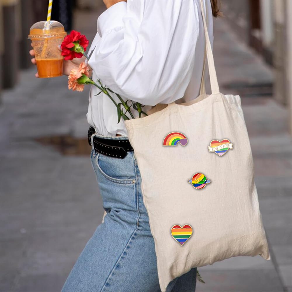 Broche Arcoíris 15 Piezas Pin Arcoiris Metal Broches LGBT Rainbow Esmalte Pines Esmaltados Coloridos para Ropa Bolsa Mochilas