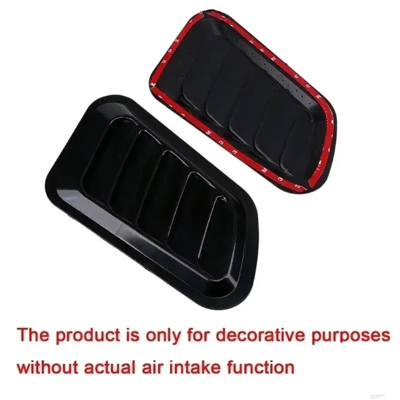 Naklejki dekoracyjne na boczne drzwi 1 para samochodów dekoracyjne komórki przepływu powietrza wlotowy kaptur Scoop Bonnet Vent Cover naklejki uniwersalna dekoracja stylizacja(Carbon Fiber Look)
