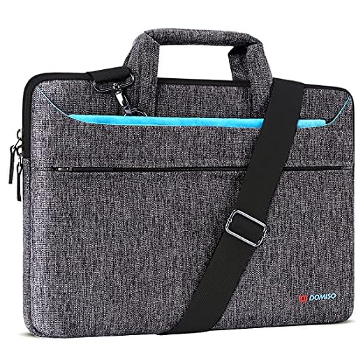 DOMISO 17.3 Pulgada Impermeable Funda Portatil Bolsa Maletín para portátiles con Asa para 17.3" DELL Inspiron/MSI/Lenovo IdeaPad 300 320 321/HP Envy 17/LG gram 17"/ASUS ROG Strix GL702VS,Azul