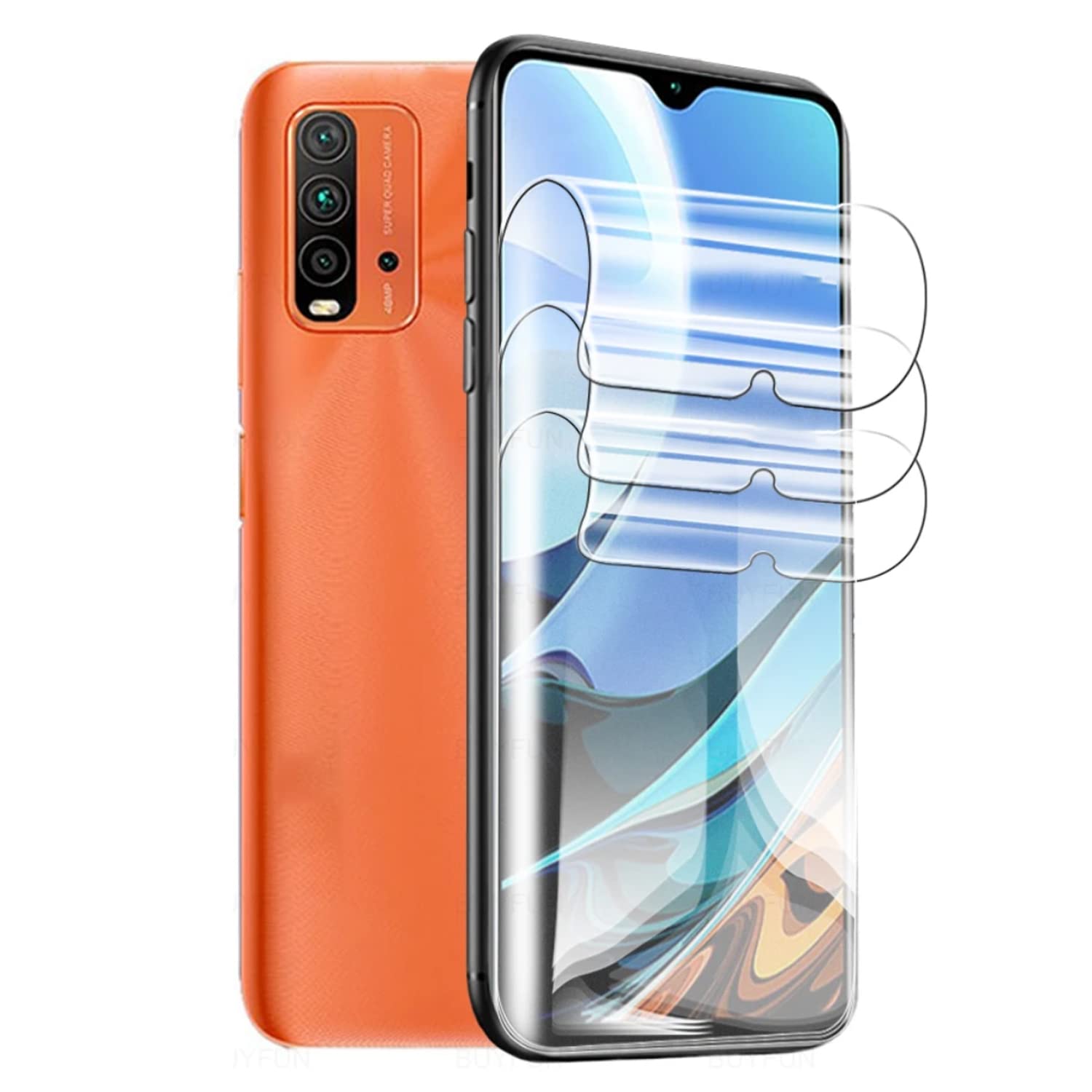 Pellicola Idrogel Protettiva Morbida TPU Per Xiaomi Redmi 9C/9C NFC/9A/10A (6.53'') - 2 Pezzi, Trasparente, Autoriparante