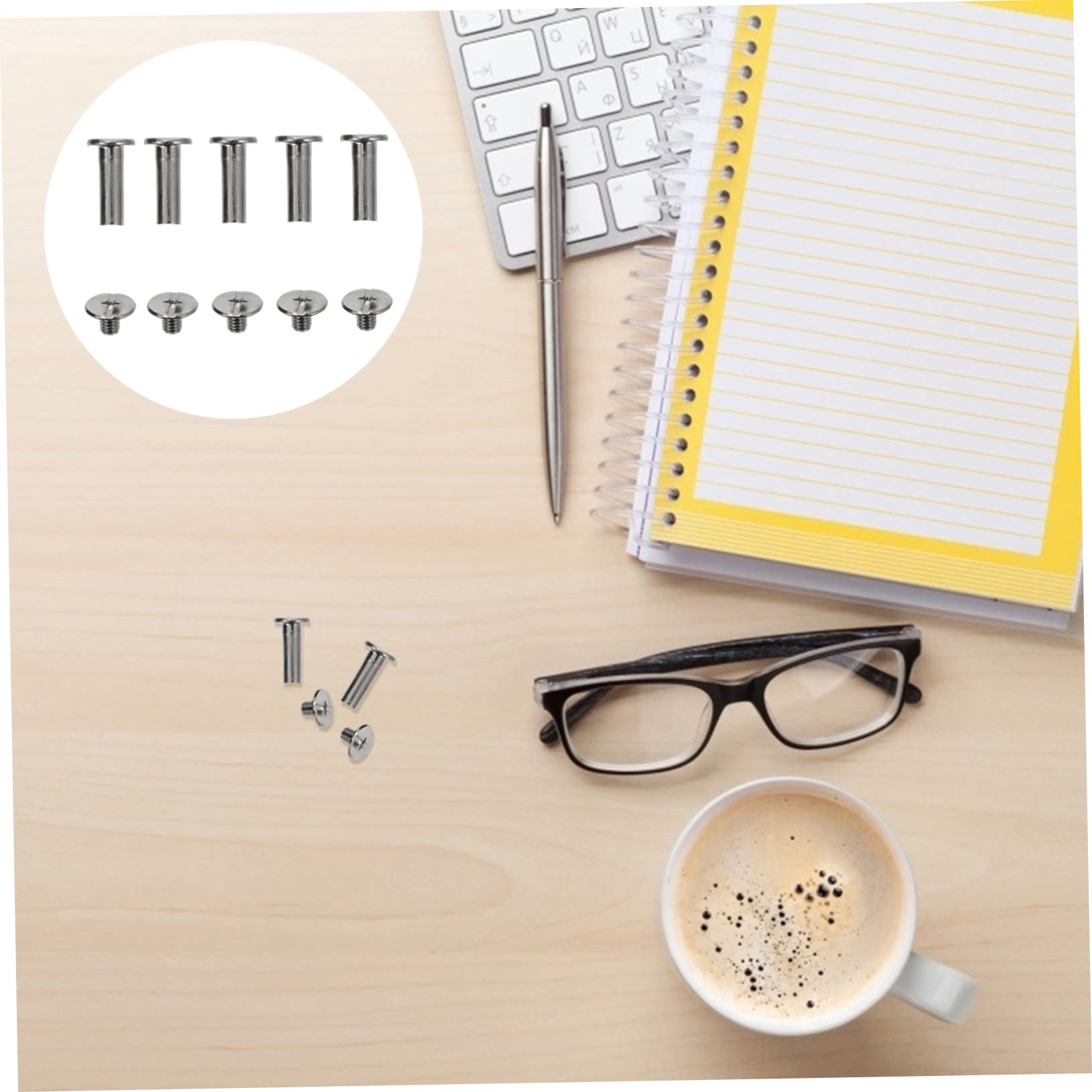 DIYEAH Leather Screw Nail Rivet Button 50 Pcs Binding Screw Set Made of Sturdy Carbon Steel Easy to Use