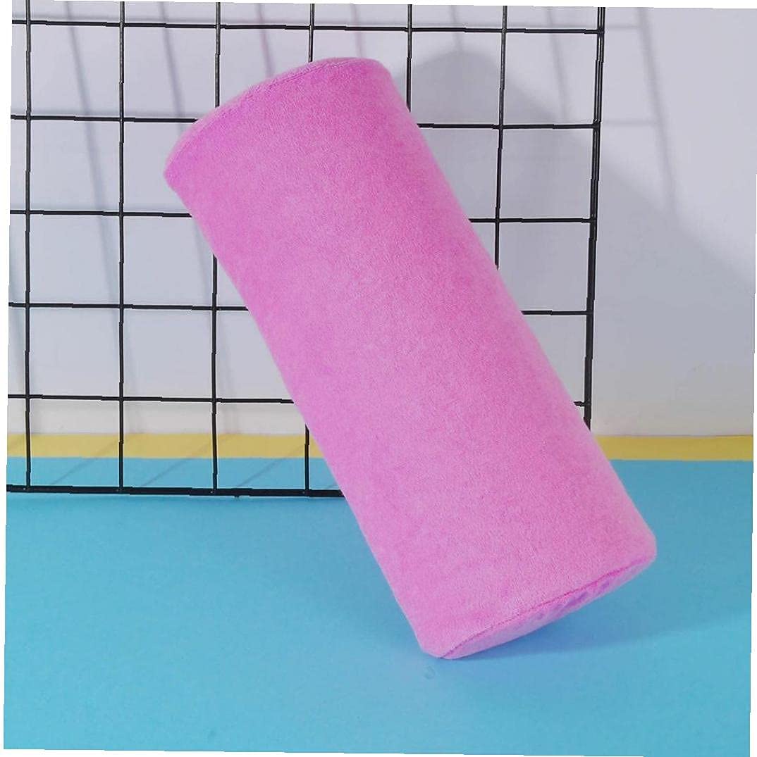 U-K Cuscino per mani per nail art, morbido cuscino in spugna - Set da tavolo per nail art - Supporto per bracciolo rimovibile, lavabile, supporto per manicure, trucchi (rosa) design carino