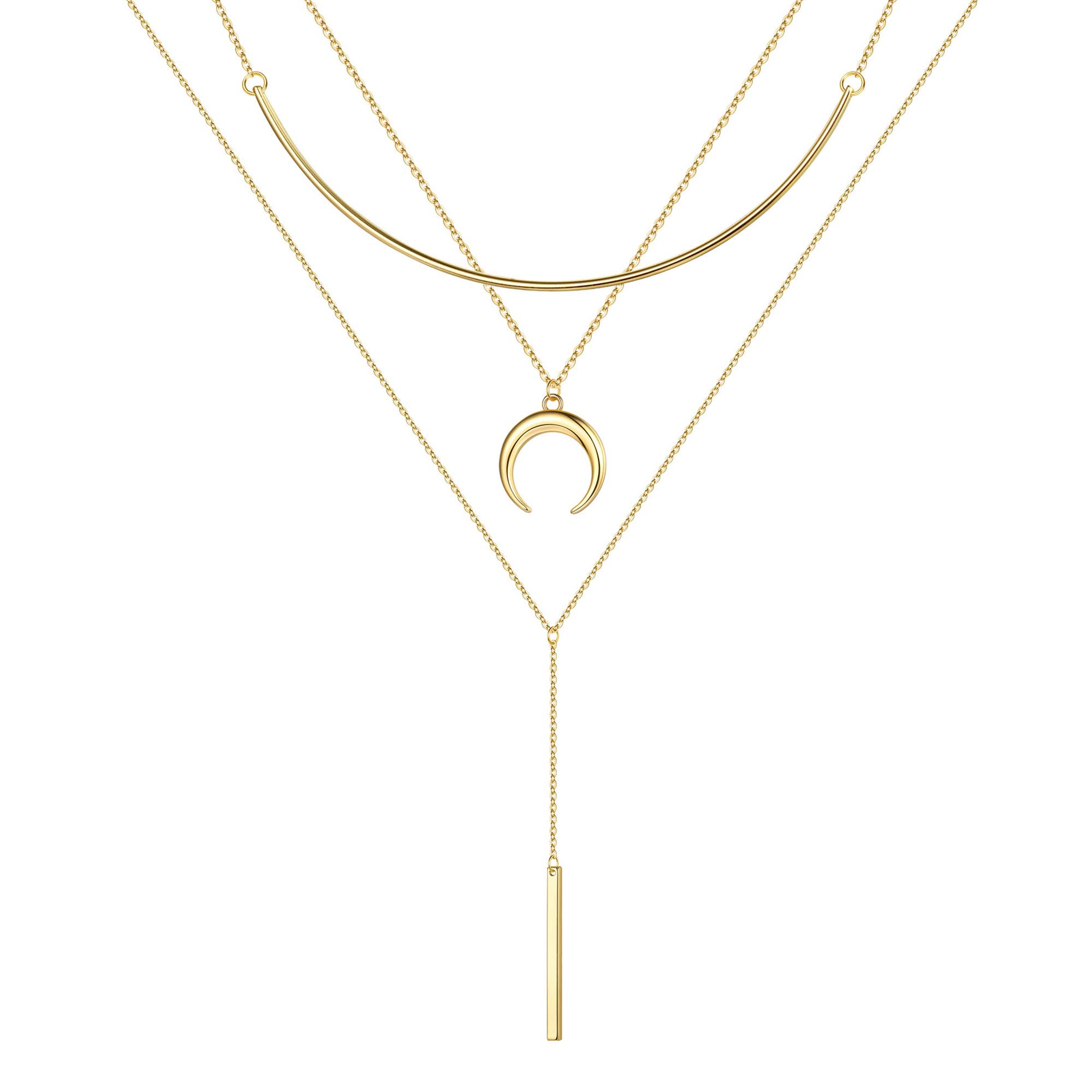 Turandoss Gold Layered Necklaces
