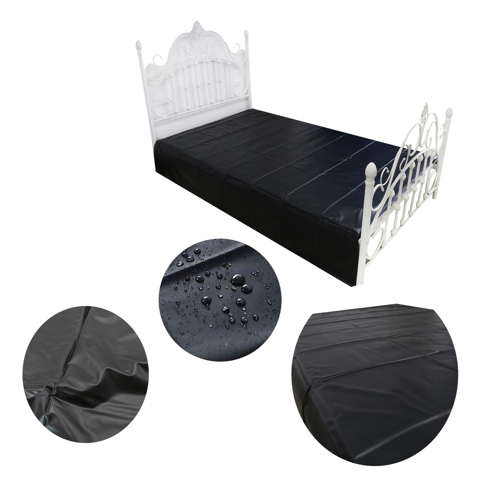 Lenzuolo in lattice, impermeabile, in lattice, 220 cm x 130 cm, set di biancheria da letto erotica, set di biancheria da letto in lattice, giocattolo sessuale per coppie, estremamente sesso umido,
