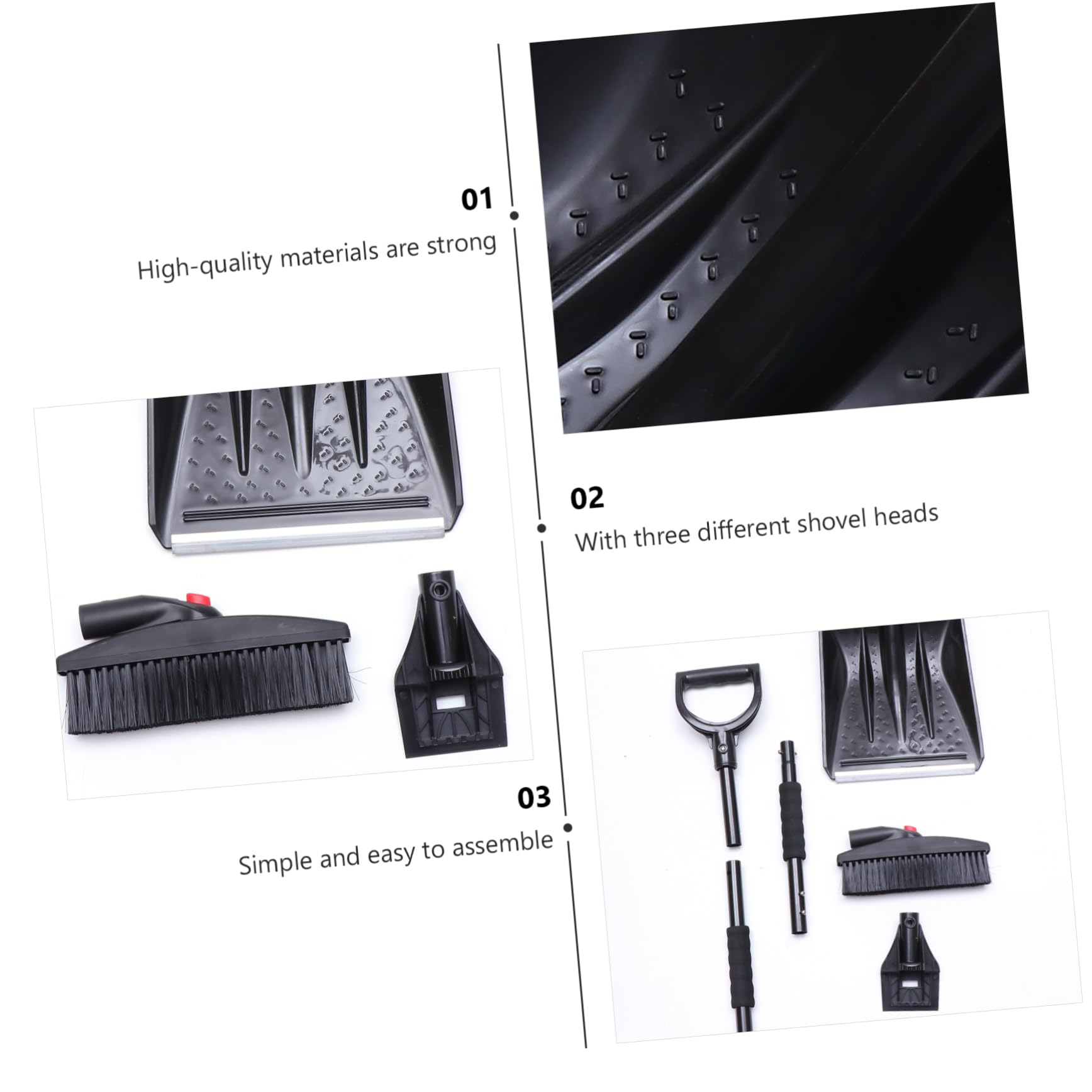 Sosoport Traje De Pala De Nieve para Coche Extensible y Desmontable Incluye Rascador De Hielo Cepillo Quitanieves para Uso Invierno para Limpiar El Parabrisas Techo del Coche