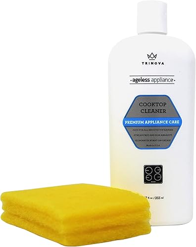 TriNova Premium Limpiador y almohadillas de fregado de cocina mejor kit de limpieza para rangos superiores lisos y estufas de vidrio cerámica no TriNova Premium Limpiador y almohadillas de fregado de cocina mejor kit de limpieza para rangos superiores lisos y estufas de vidrio cerámica no