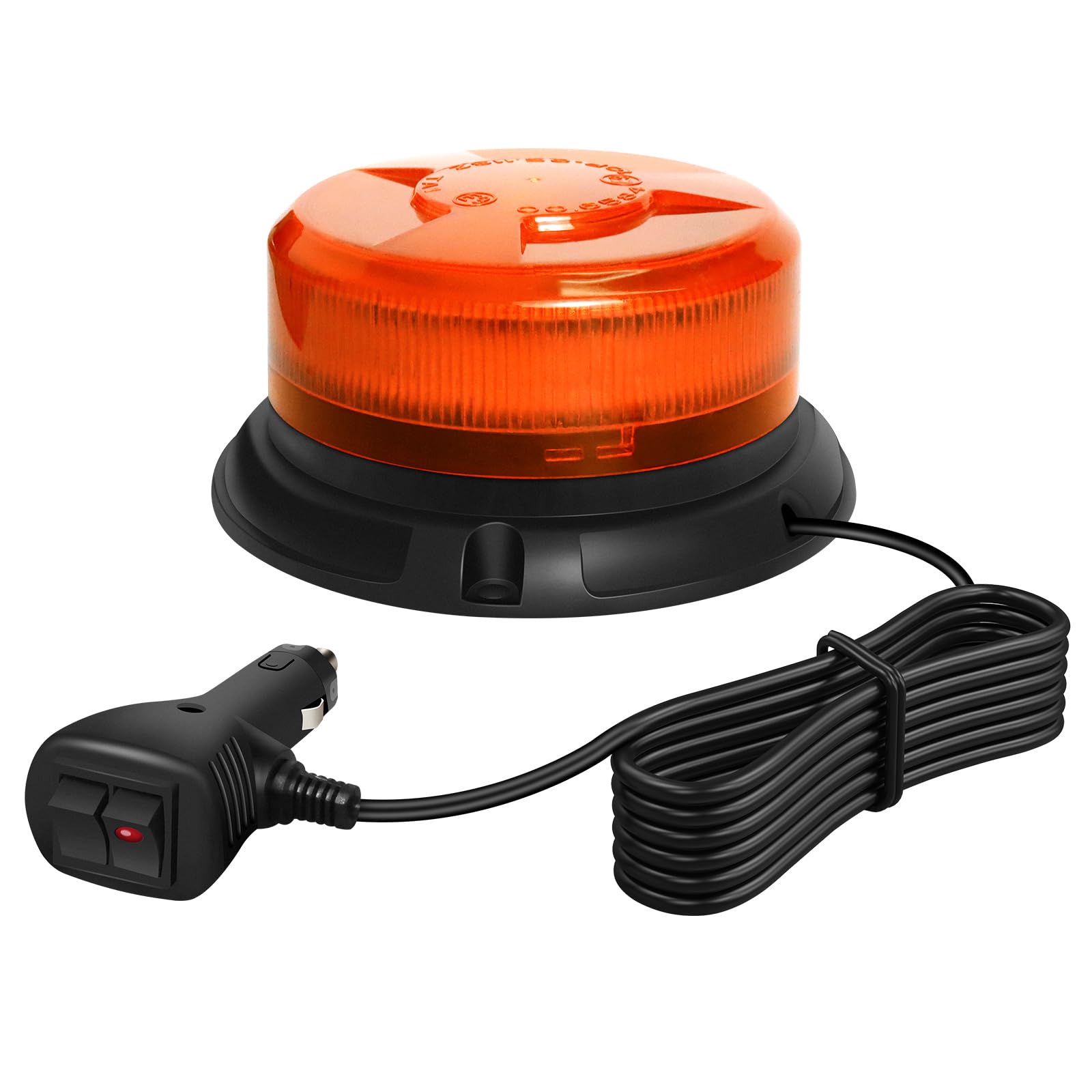 Dinfu Luce di segnalazione rotante a LED, luce di segnalazione gialla 12V-24V con magnetico e 9 modalità per auto carrello elevatore trattore golf cart UTV rimorchio SUV J-eep