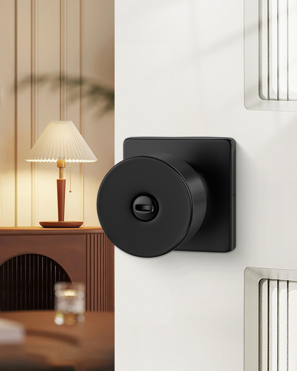 Haidms Matte Black Door Knobs - 6 Pack -2