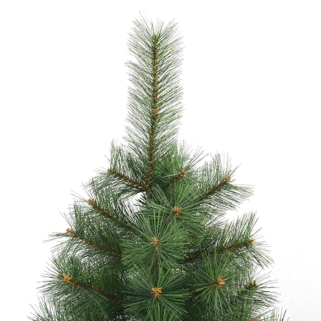 Árbol de Navidad Artificial Verde 180 cm | Ramas Articuladas de PVC, Base de Hierro Plegable, Moderno Minimalista, Interior y Exterior