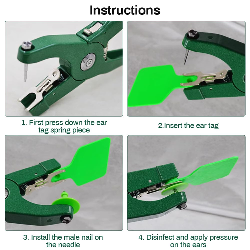 Pinza Marchi Auricolari per Bestiame in Metallo Applicatore Universale