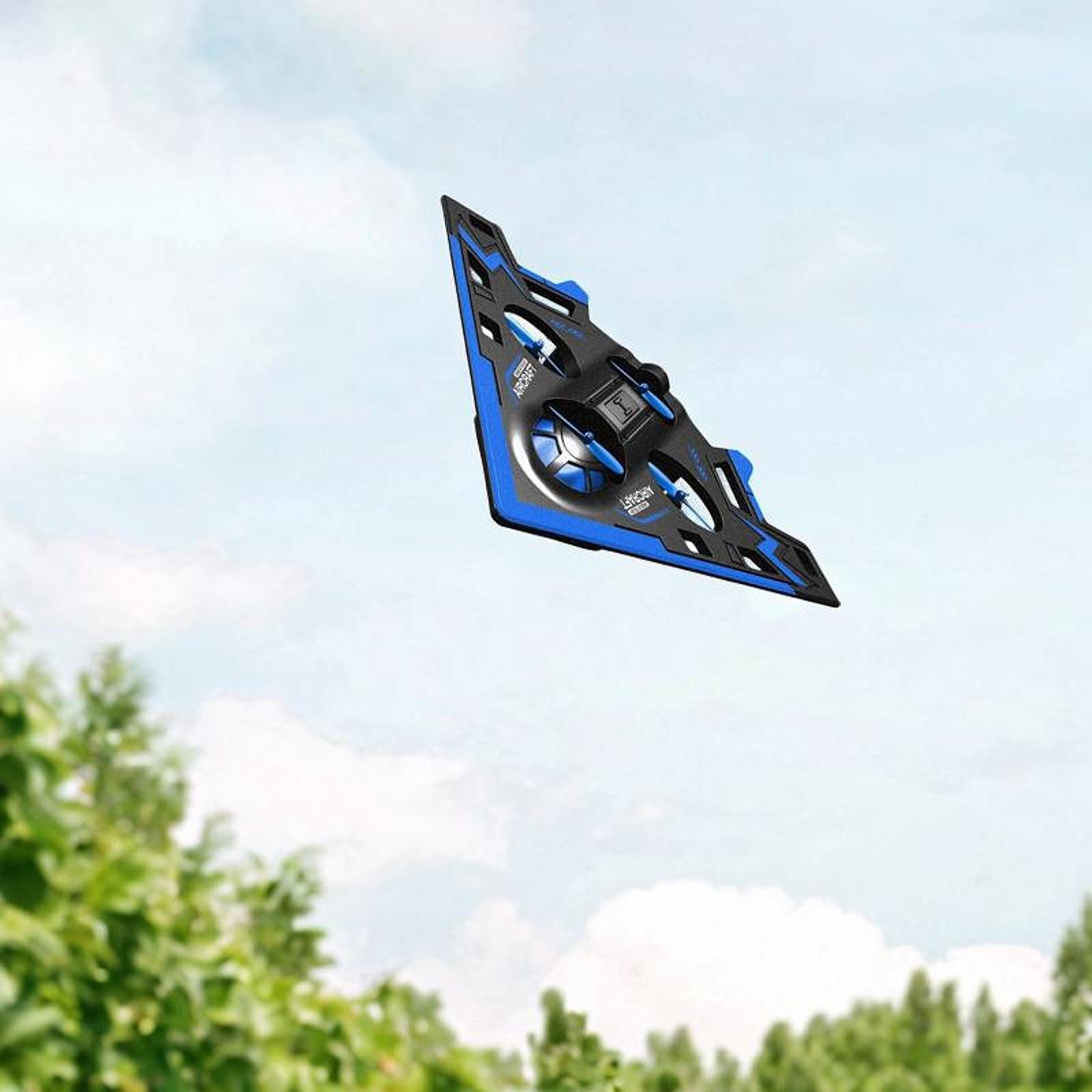 Avión Teledirigido RC con Y Diseño Triangular Material de Espuma Juguete Interactivo Regalo para Adecuado para Sala, Azul