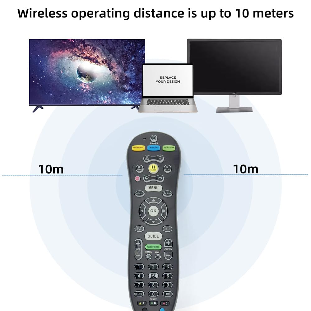 Lot de 2 télécommandes S30-s1b pour Att Uverse - Remplacement universel avec installation facile - Télécommande TV universelle pour un usage quotidien (noir)
