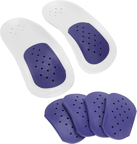 Plantillas para zapatos con soporte de arco, plantilla unisex de soporte de arco para niños y adultos, transpirable, para corrección de pies,