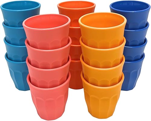 Mintra Home Vasos y vasos irrompibles (paquete de 4) (colección plegable) (16 unidades, surtido, 11 onzas), 4.5 pulgadas de alto x 2.875 pulgadas de