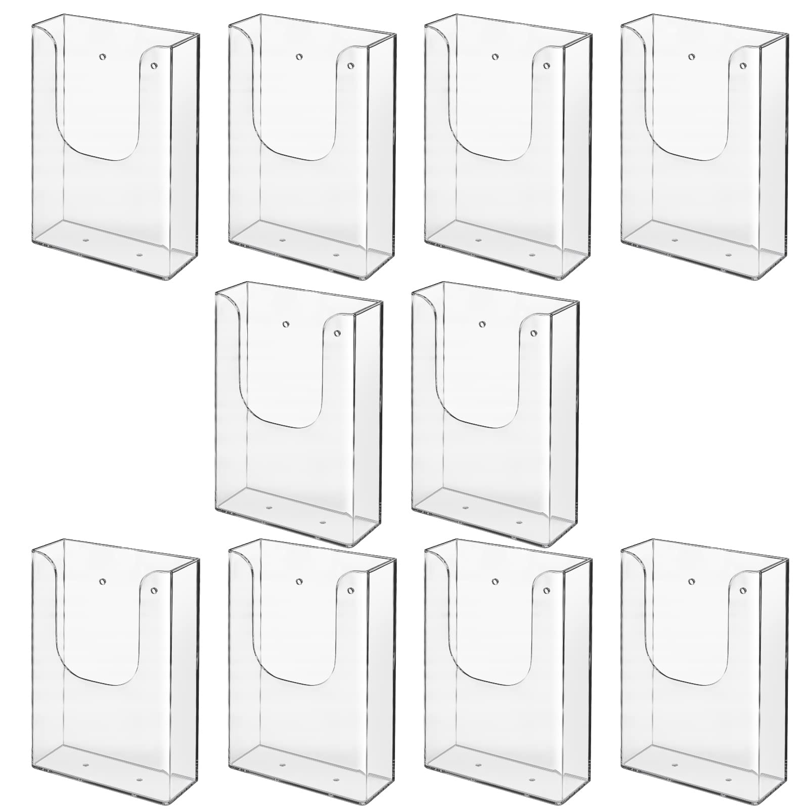 zavekiaBrochure Holder, 4 x 6 Inches Wall Mount Literature Holder (10 pack)