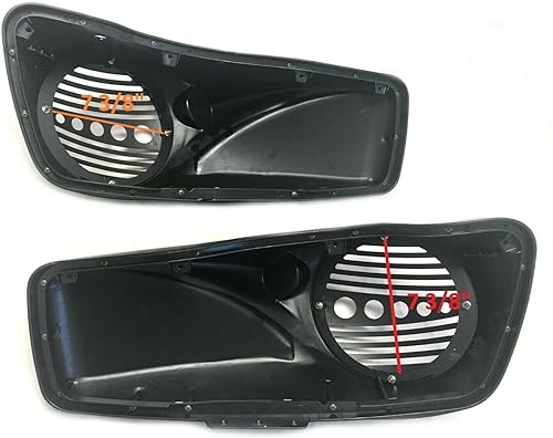 Miniatura 5 de Tapas de altavoz negras vívidas de 8 pulgadas con puerto de tweeter para alforjas duras Harley Davidson Touring 1994 1995 1996 1997 1998 1999 2000