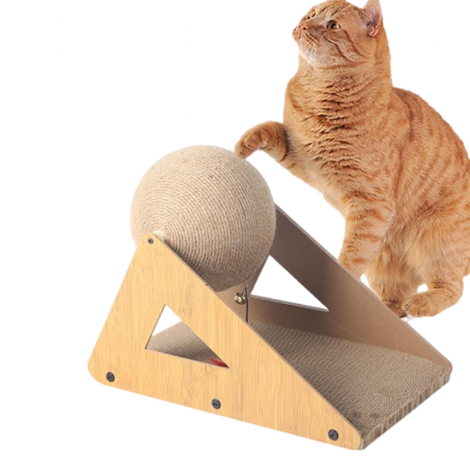 Katzenkratzball, Interaktives Katzenkratzpad, Spielzeug, Drehbarer Ball, Kratzständer für Haustiere, Spielzeug, Natürliches Sisal, Kätzchen, Kaninchen, Schleifklaue, Kratzbrett,medium