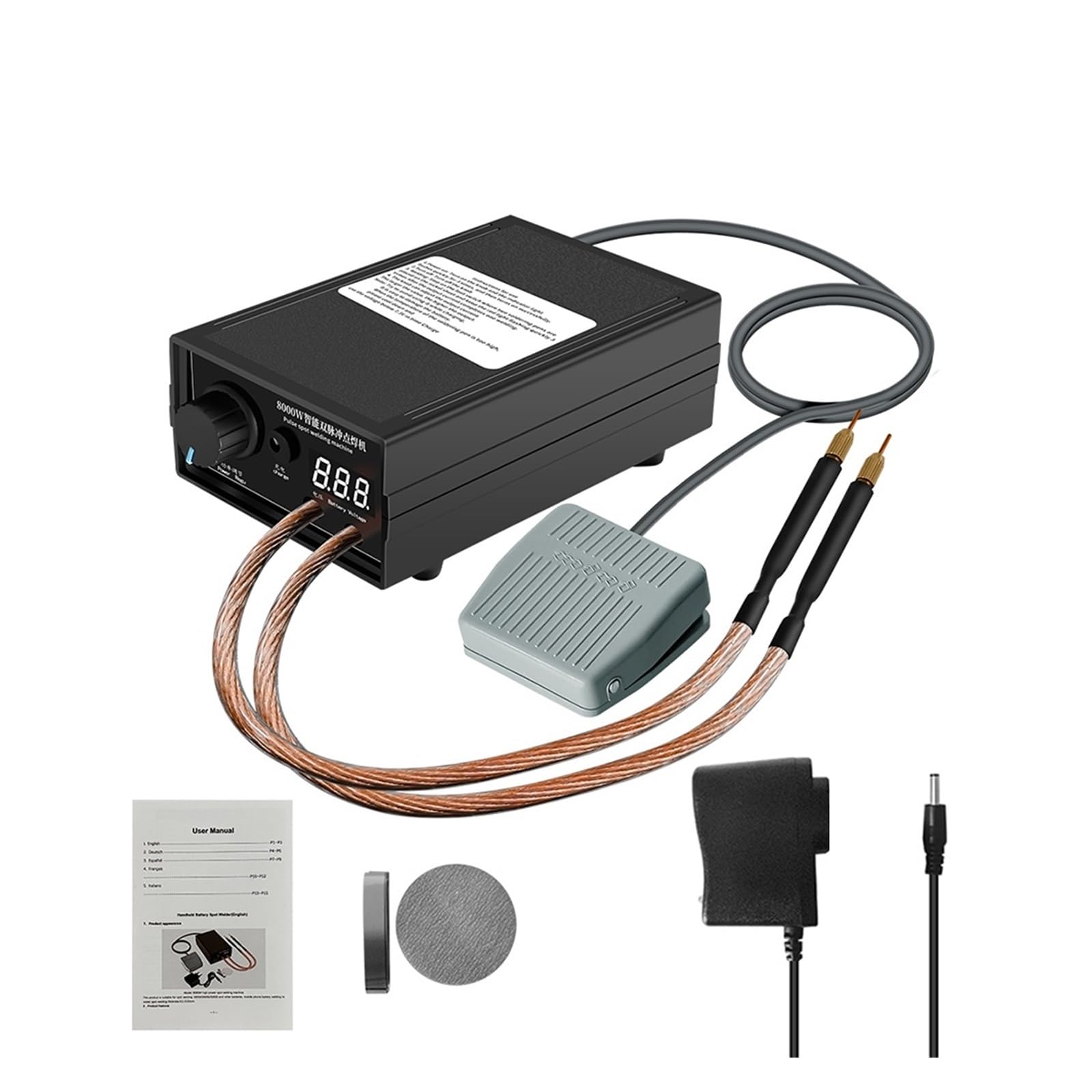 Mini Spot Welder Kit DIY Automat Battery Pack Welding Portable Machine Pen for 0.15MM Nickel Strip The Weld is Strong(5000W Spot Kit)