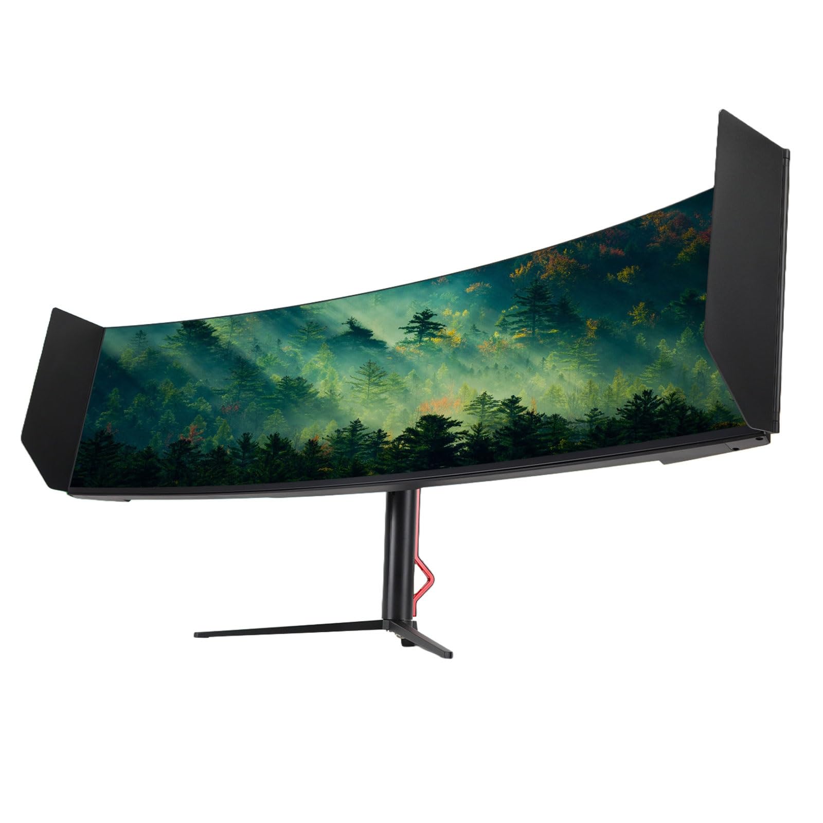Qyoegsq One Color Desktop Computer Monitor Hood,Computer Displayshading Side Panel,Foldable Anti-Glare Video Monitor Hood Sunshade Sunhood,Support 180° Adjustment Angle,For 24-27-Inch(49In Ultrawide Screen)