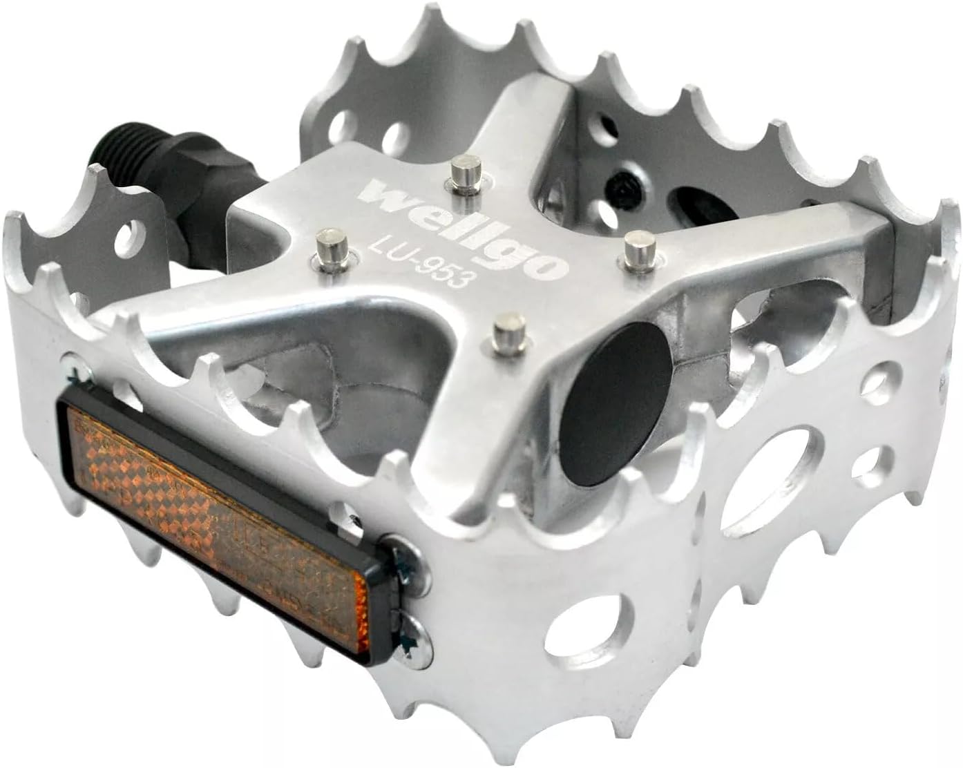 Old School BMX MTB Bear Trap 9/16" Bicycle Pedals, Silver, WE3031