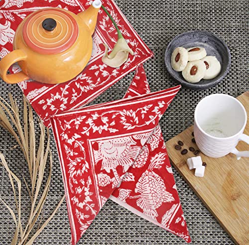 Image of BLOCKS OF INDIA Hand Block Print Cotton Table Napkin (Color 4)