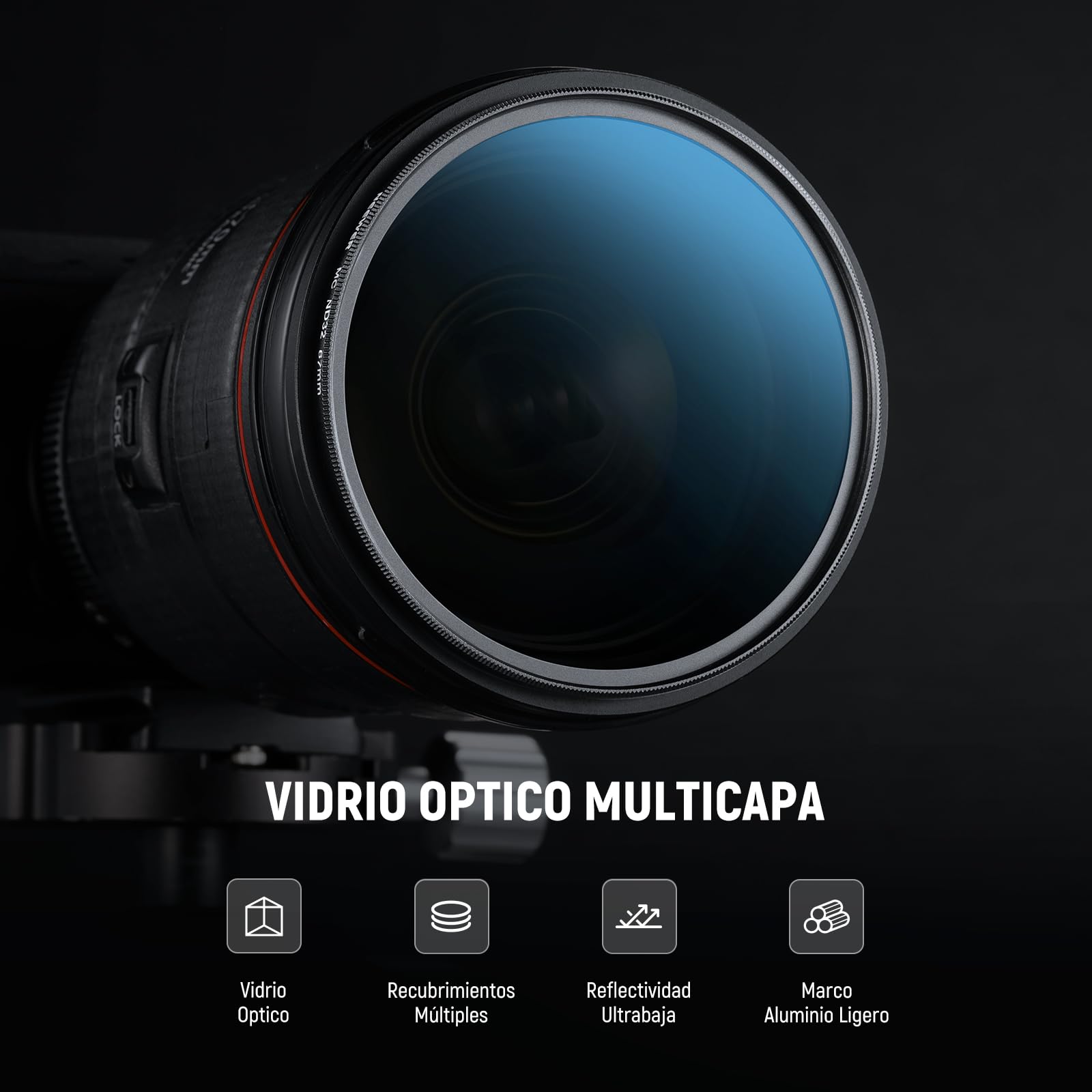 NEEWER 67mm ND Filter Set, ND8/32/64 (3/5/6 Stops) Multicapa Densidad Neutra Objetivos Filtro Cámara Camera Lens Filter Accesorios Fotografía con Estuche & Paño Limpieza, 3 Packs