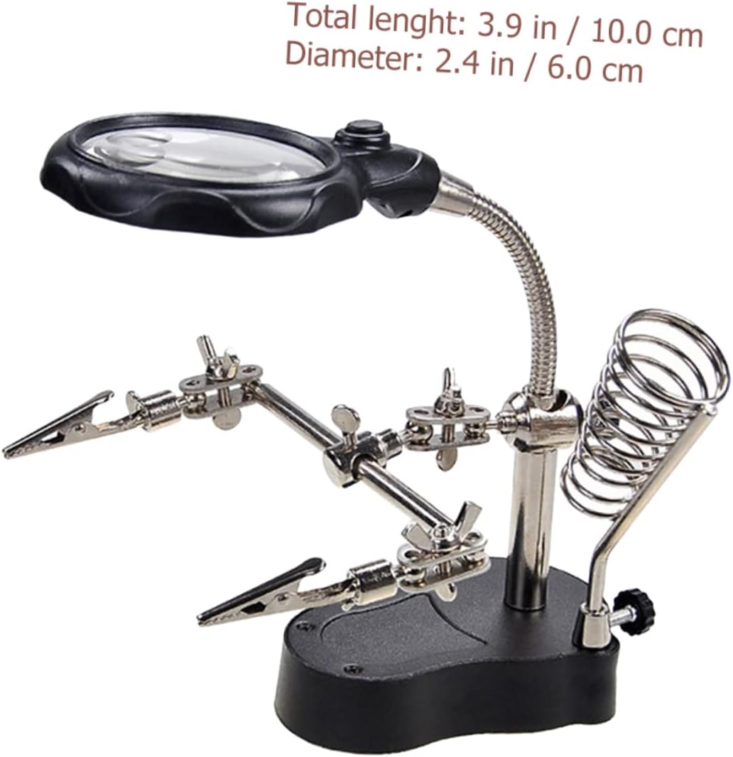 Clip Magnifying Mirror Led Magnifying Lamp Watch Repair Tool Phone Repair Magnifier