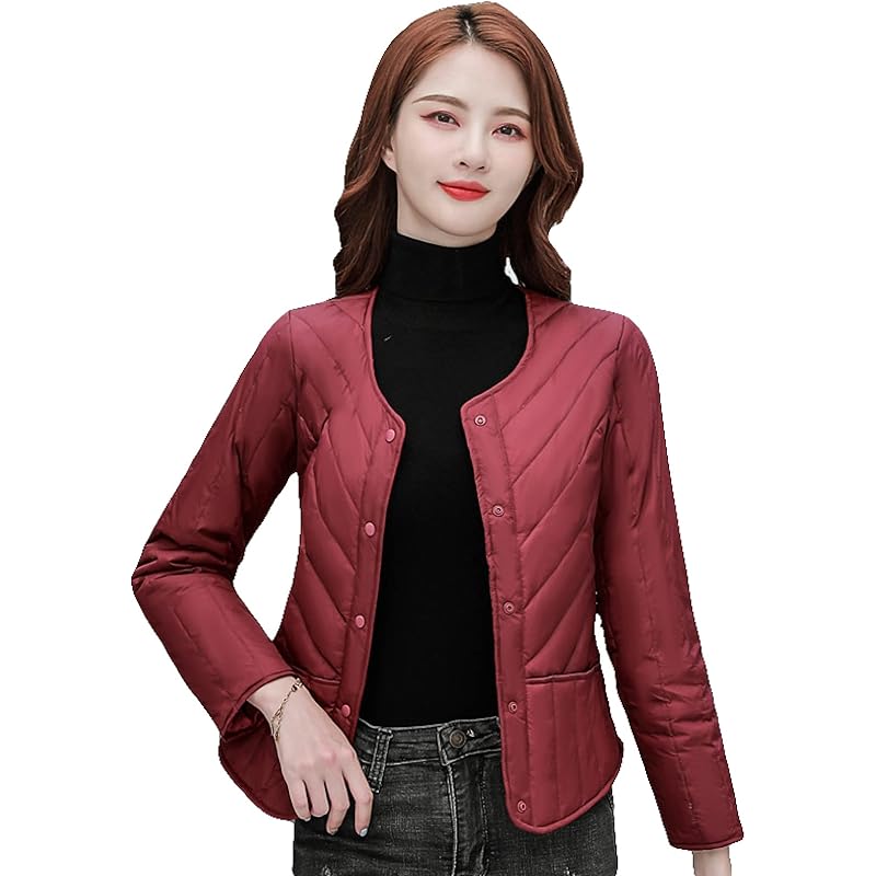 服 ファッション小物 メール便に限り送料無料 ダウンジャケット レディース 女性 ダウンコート アウター 防寒 防風 軽量 ダウンジャケット 冬 上着 インナーダウン ショート丈 ボタン Vネック レディースコート アウトドア 中綿コート ウルトラライト Odqbgo4txz