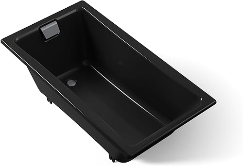 Miniatura 25 de KOHLER 850-0 Tea-for-Two - Bañera de hierro fundido de 60 x 32 pulgadas, para alcoba o empotrada, diseño espacioso, superficie antideslizante