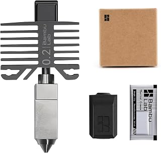 バンブー オリジナル 0.2mm ステンレススチール ノズル アッセンブリ ホットエンドキット Bambu Lab X1 シリーズとP1 シリーズ用、P1S P1P X1C X1 カーボン 3Dプリンター対応
