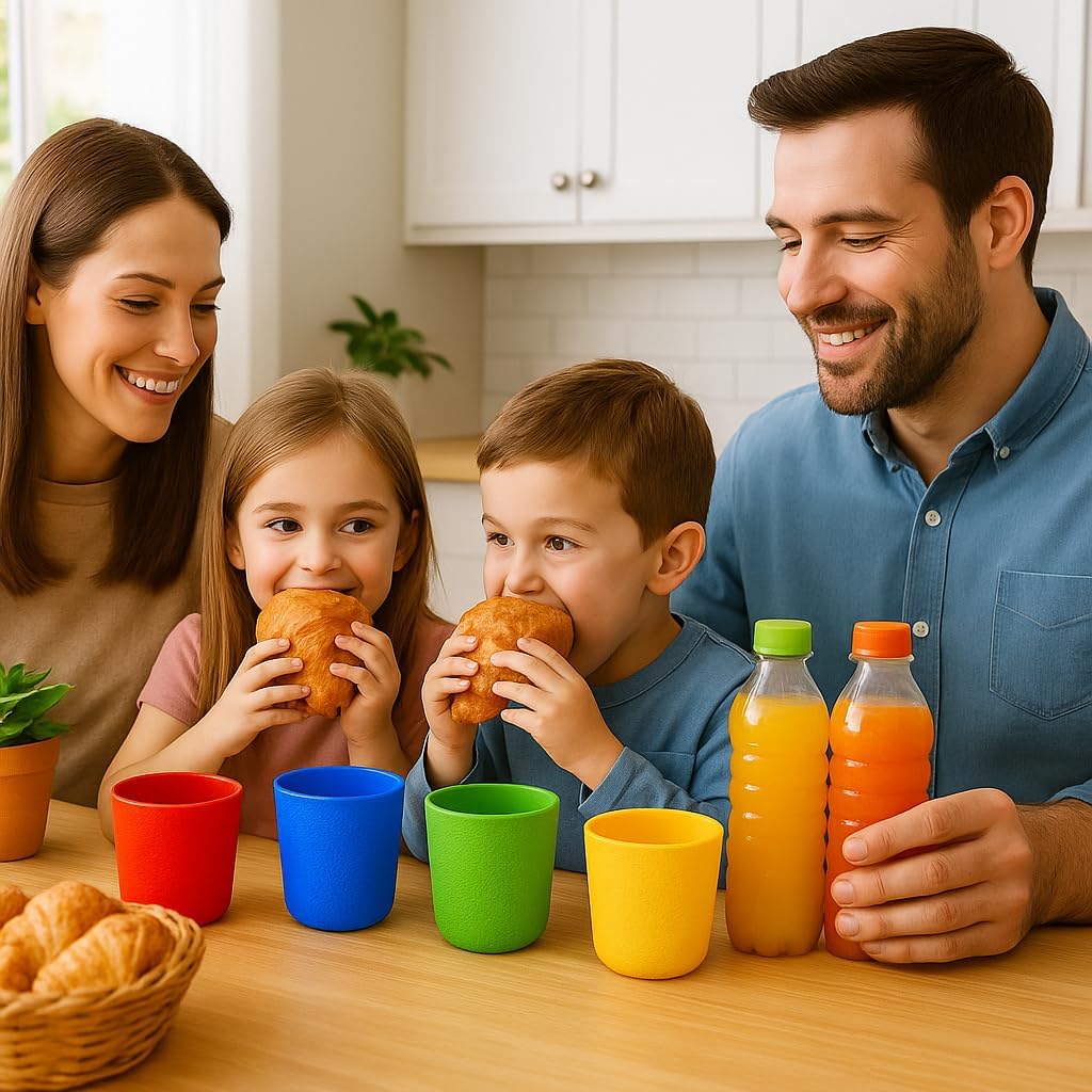 BiceColor Drinking Cups, Dishwasher Safe, Unbreakable, Environment-Friendly | 100% Recyclable Tumbler reduces ecological footprint | Made in Italy, 20cl, Red (Pack of 3) image 2