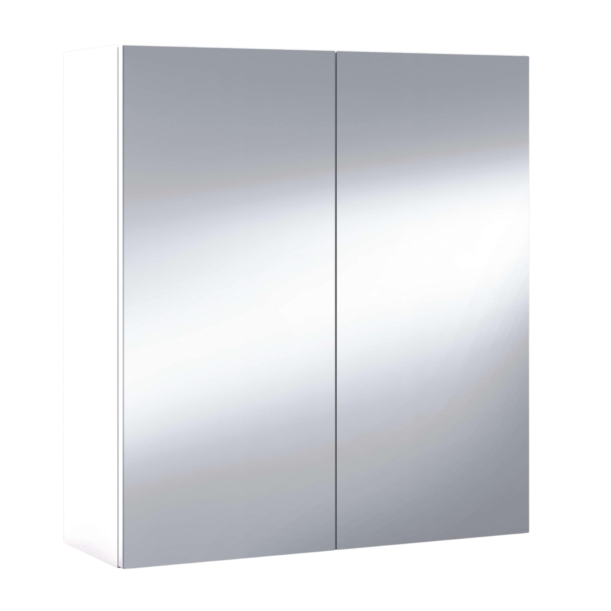 Miroytengo Pack de 2 armarios de baño con Espejo Aseo Color Blanco Brillo Estilo Moderno Mueble 120x65x21 cm