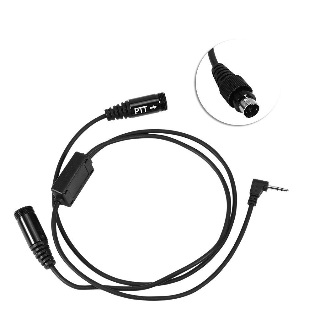 Casco de la Motocicleta Auriculares, 2.5 mm Moto Intercomunicador PTT Auriculares Interfono Auricular con micrófono para Radio bidireccional Walkie Talkie T5428 T6200C T5720