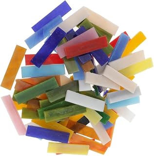 70 Pieces Puzzle Mosaic Tiles Decorative Glass Crafts Supplies Easy to Use Material Suitable for School Projects Gift Giving Home Decoration