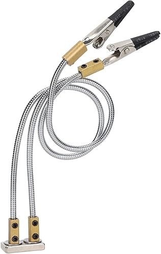 Miniatura 3 de Walfront Soldadura de dos brazos manos de ayuda de soldadura ajustable Herramienta de tercera mano Soldadura de acero de aleación Manos de ayuda