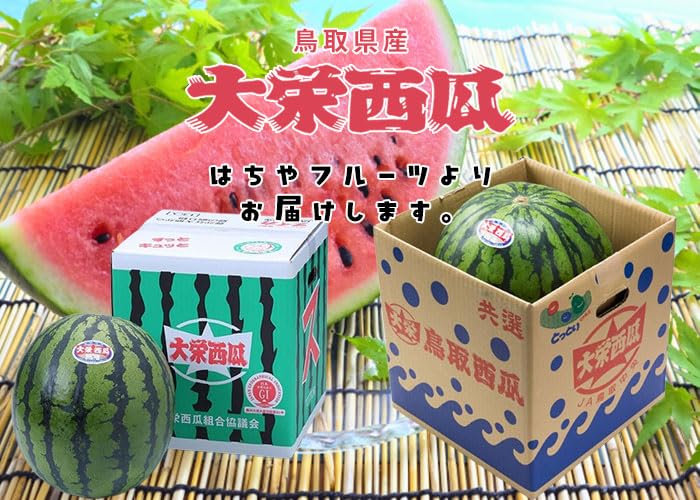 Amazon.co.jp: お中元 すいか 大栄スイカ 優品 Lサイズ 6kg 1玉 鳥取県