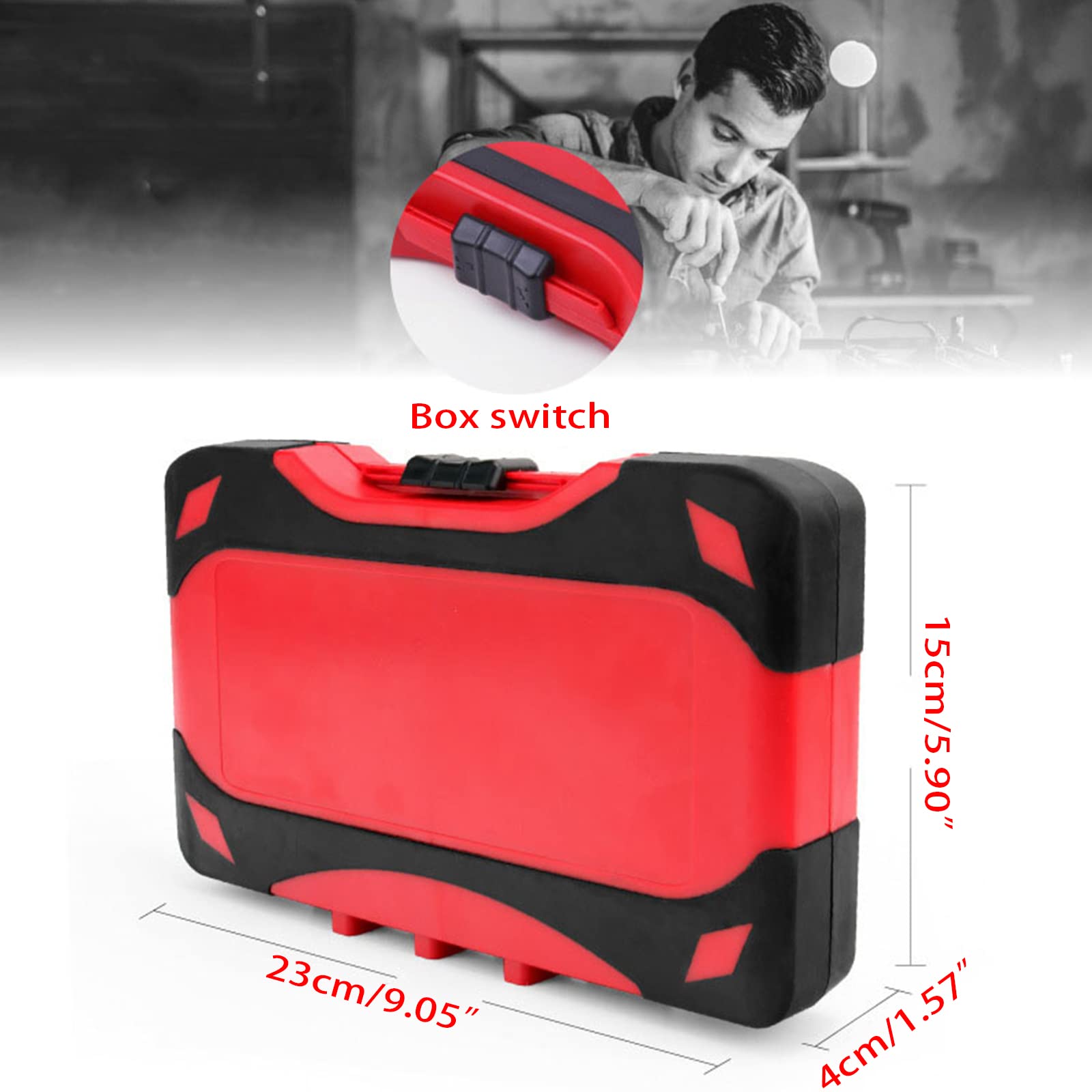 Set di Punte per cacciavite Multifunzione da 101 Pezzi 1/4" 6,35 mm per la Manutenzione Domestica Quotidiana Accessori per Utensili elettrici Set di cacciaviti con custo