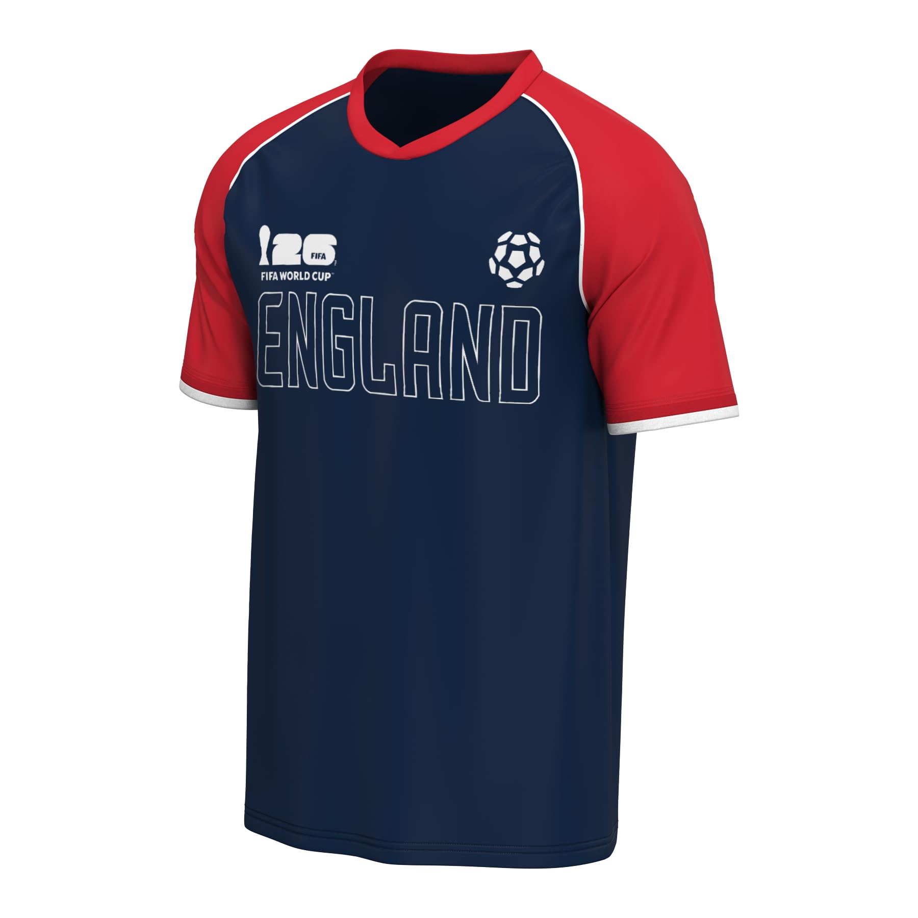 Outerstuff FIFA World Cup 2026 Men's Soccer Raglan Top, England, Large