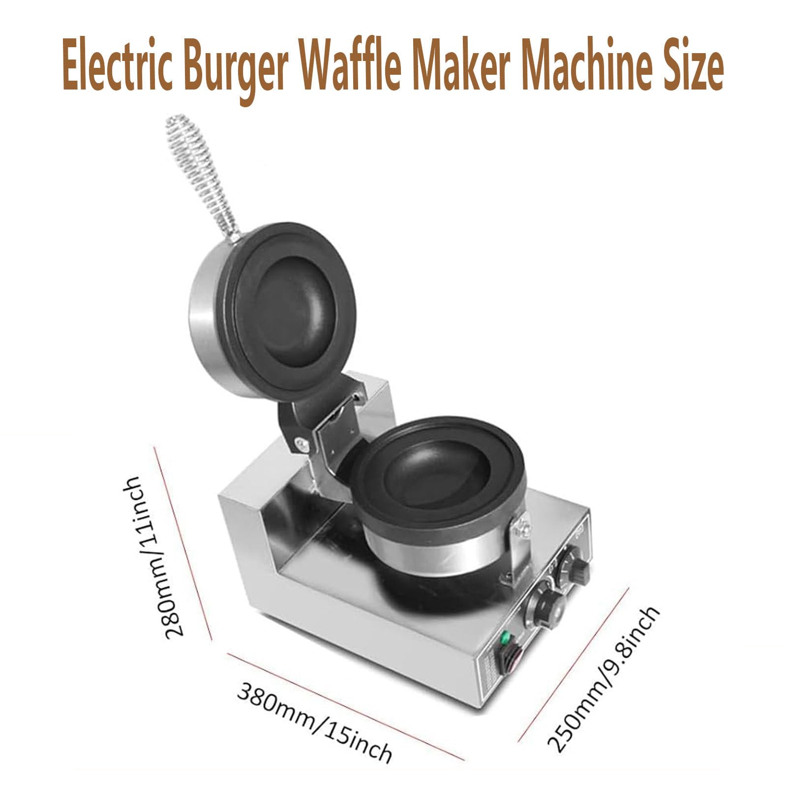 Panini Press Brioche Burger Scaldabagno Commerciale, Gelato Panini Ciambella Ciambella Macchina per Pan, Scaldabagno Elettrico Gelato Brioche Burger Maker