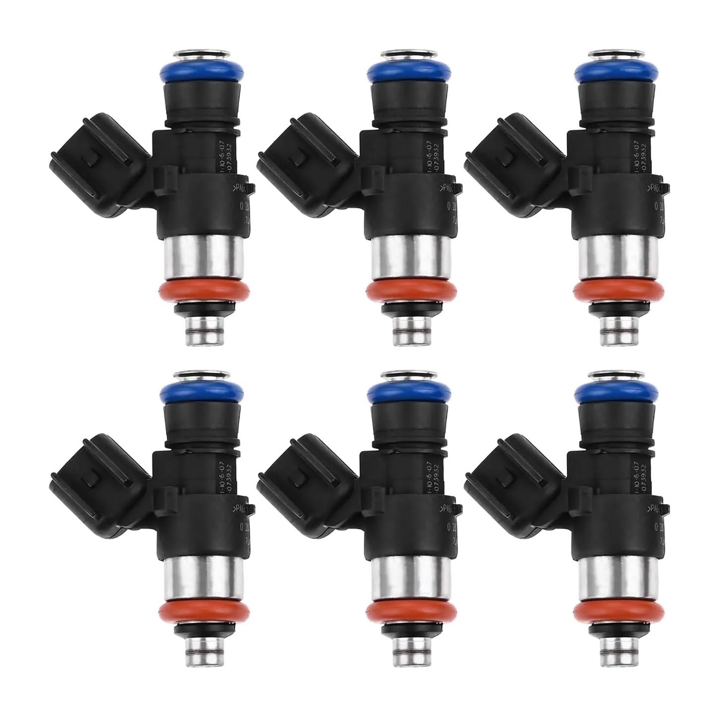 Car Petrol Injector 6 Pcs Fuel Injectors 0280158091 for Flex for Fusion for Aurus X for Lincoln for MKZ for MKX for MKS for MKT