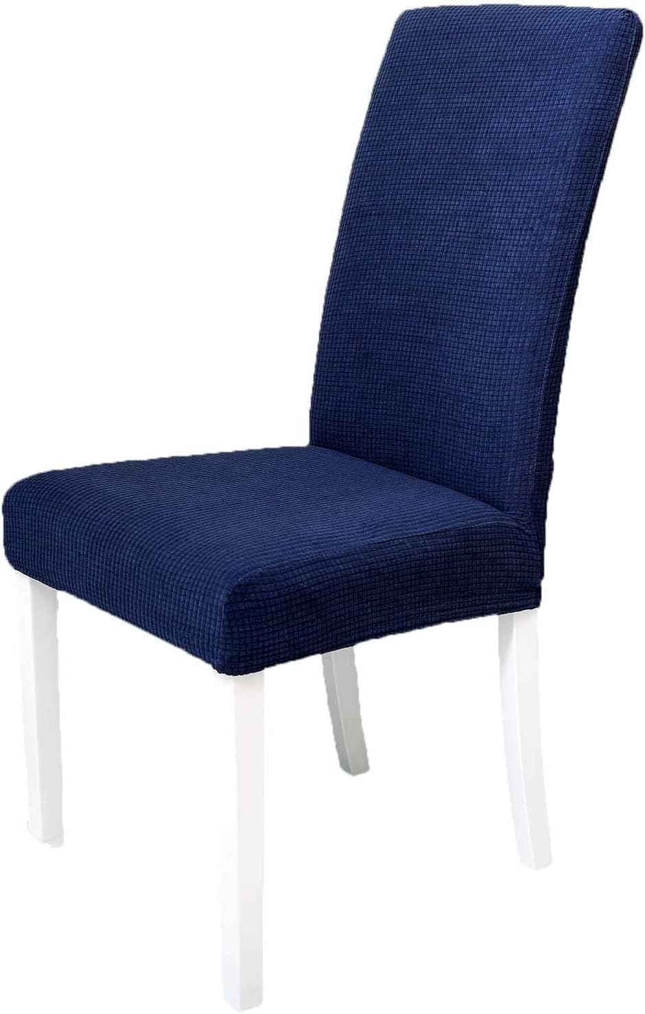 FXBZA Modern Dining Chair Slipcovers Stretch Chairs Protective Cover Removable Washable Decoration Cover Seat Slipcover for Dining Room Kitchen (Color : Navy, Size : 6 Pieces)